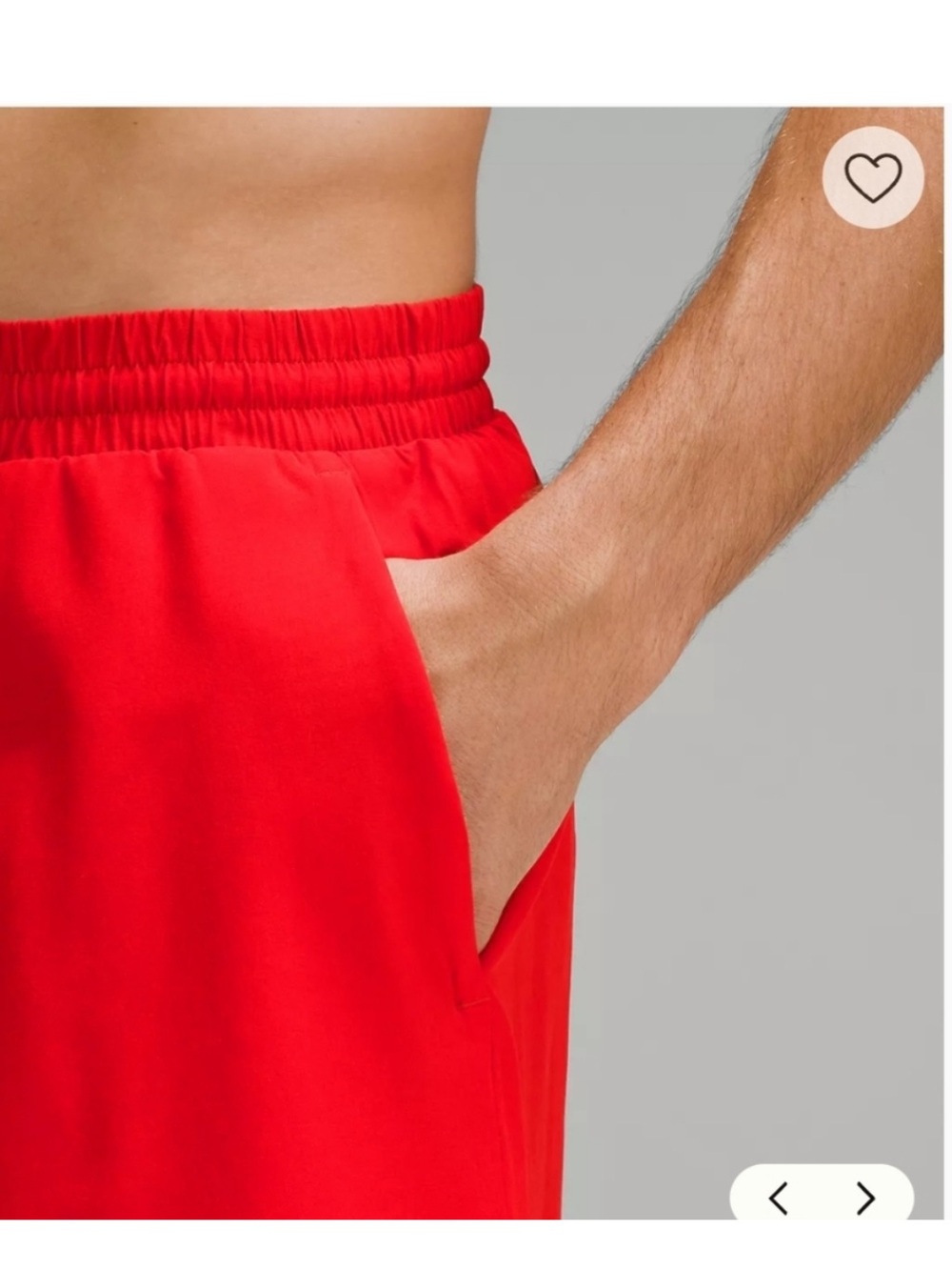 Lululemon Athletica Men's Pool Short 7" *Lined True Red L excellent condition - Picture 7 of 12